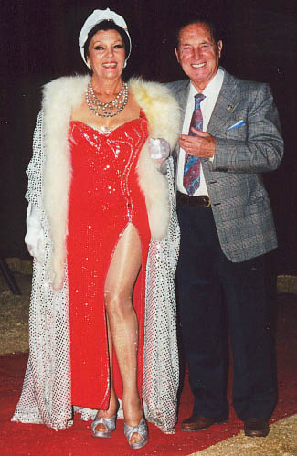 M. Verso together with the First Lady of circus Città di Roma, Liliana Florans Bizzarro