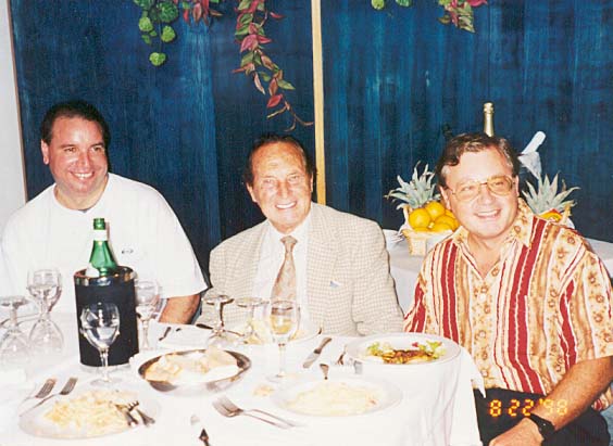 Damon Lanza, Michelangelo Verso Sr. and Jr. at the dining table