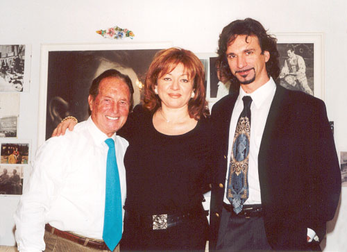 Photo of soprano Daniela Dessì and tenor Fabio Armilliato together with Michelangelo Verso