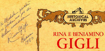 Another inscription by Rina Gigli dedicated to Michelangelo Verso