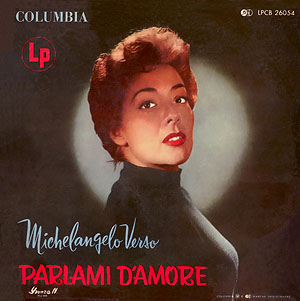Copertina del disco Lp 'Parlami d'Amore' della Columbia Brasilera con l'immagine della famosa attrice Mexicana Silvia Pinal